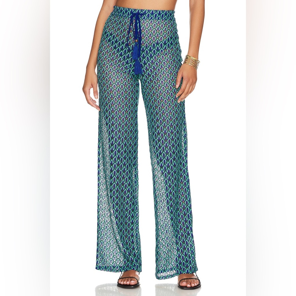 House of Harlow 1960 x REVOLVE Saskia Beach Resort Cover Up Blue Pants Size XS